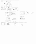 Carburetor Fuel Supply Diagram and Parts List for 44M977-0001-G5  Briggs and Stratton Engine